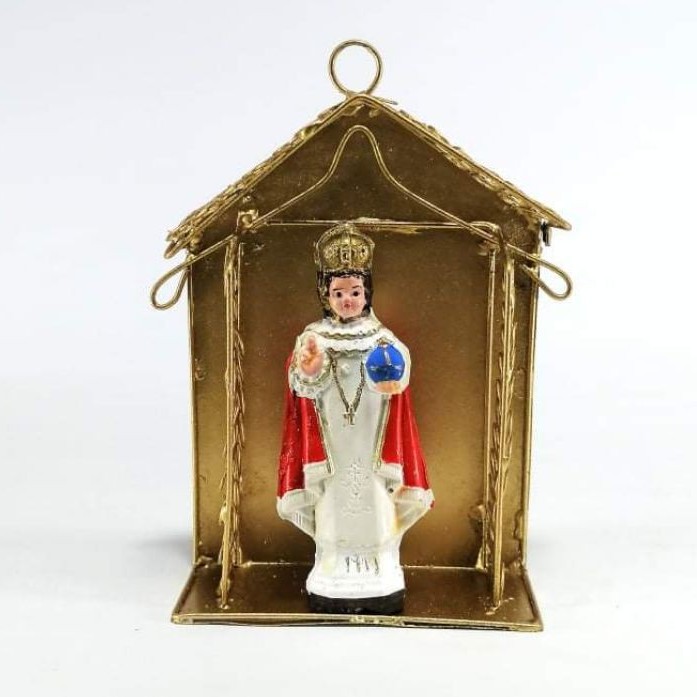 Sto Nino in Gold House Religious Figurines 5"