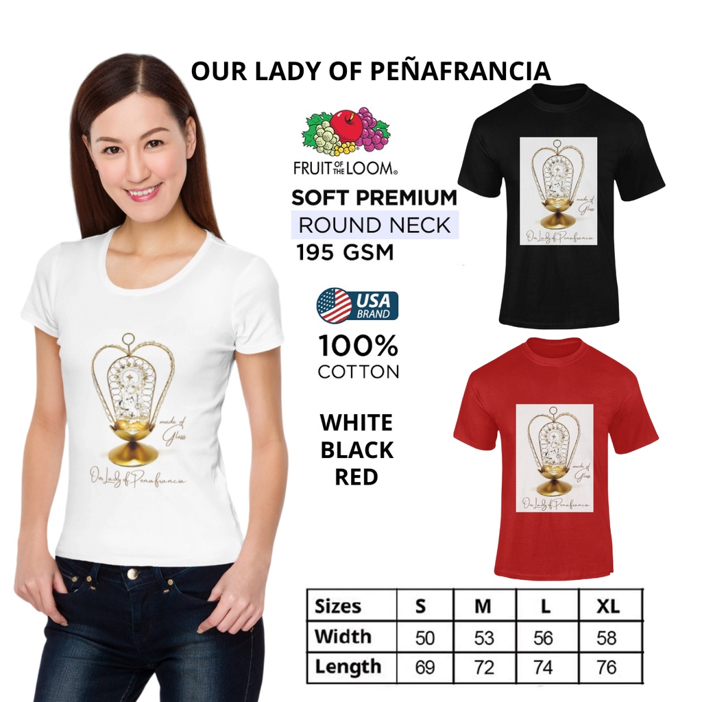 Our Lady of Peñafrancia Fruit of the Loom T-Shirt Round Neck 100% Cotton