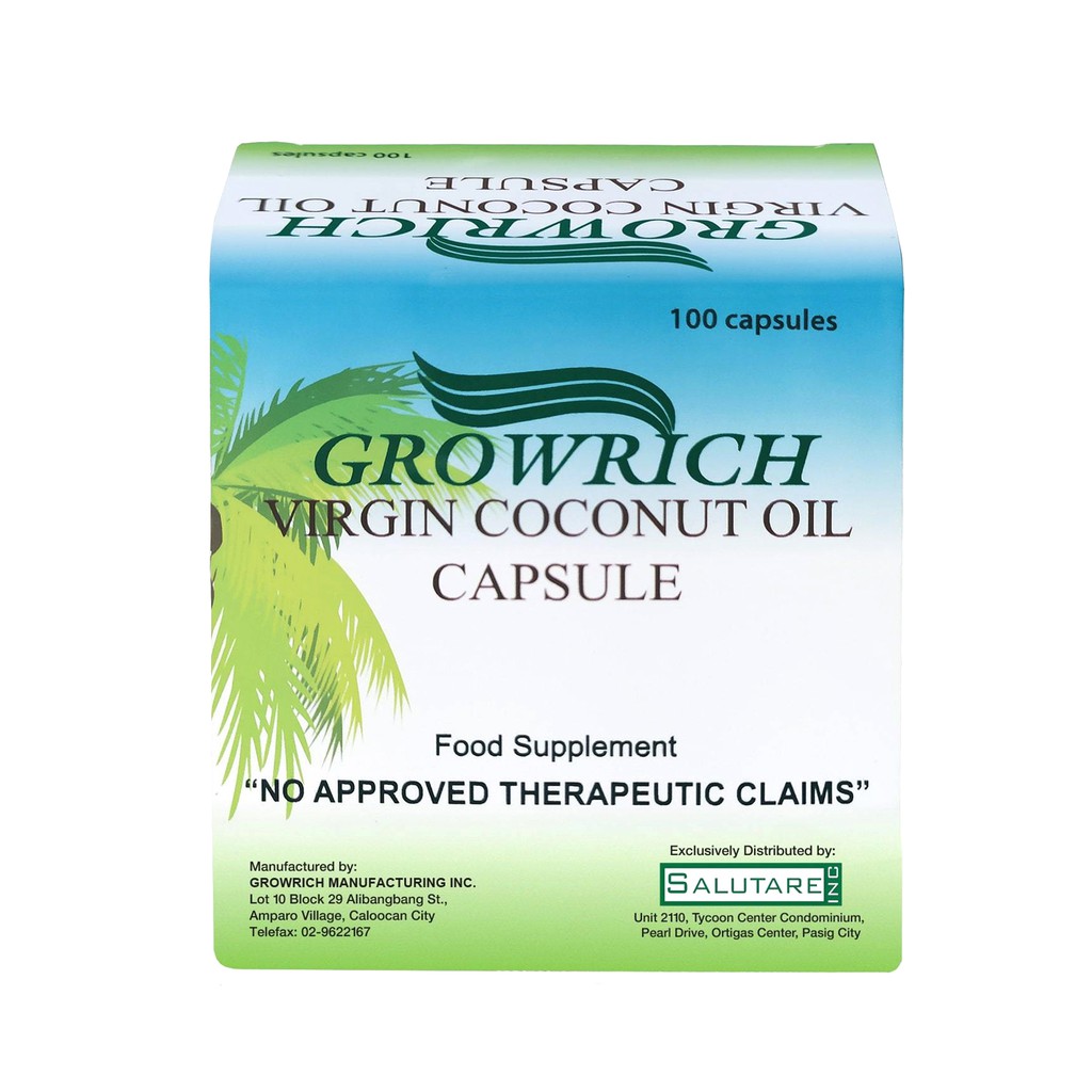 Vco Capsule Growrich 500mg Box of 100