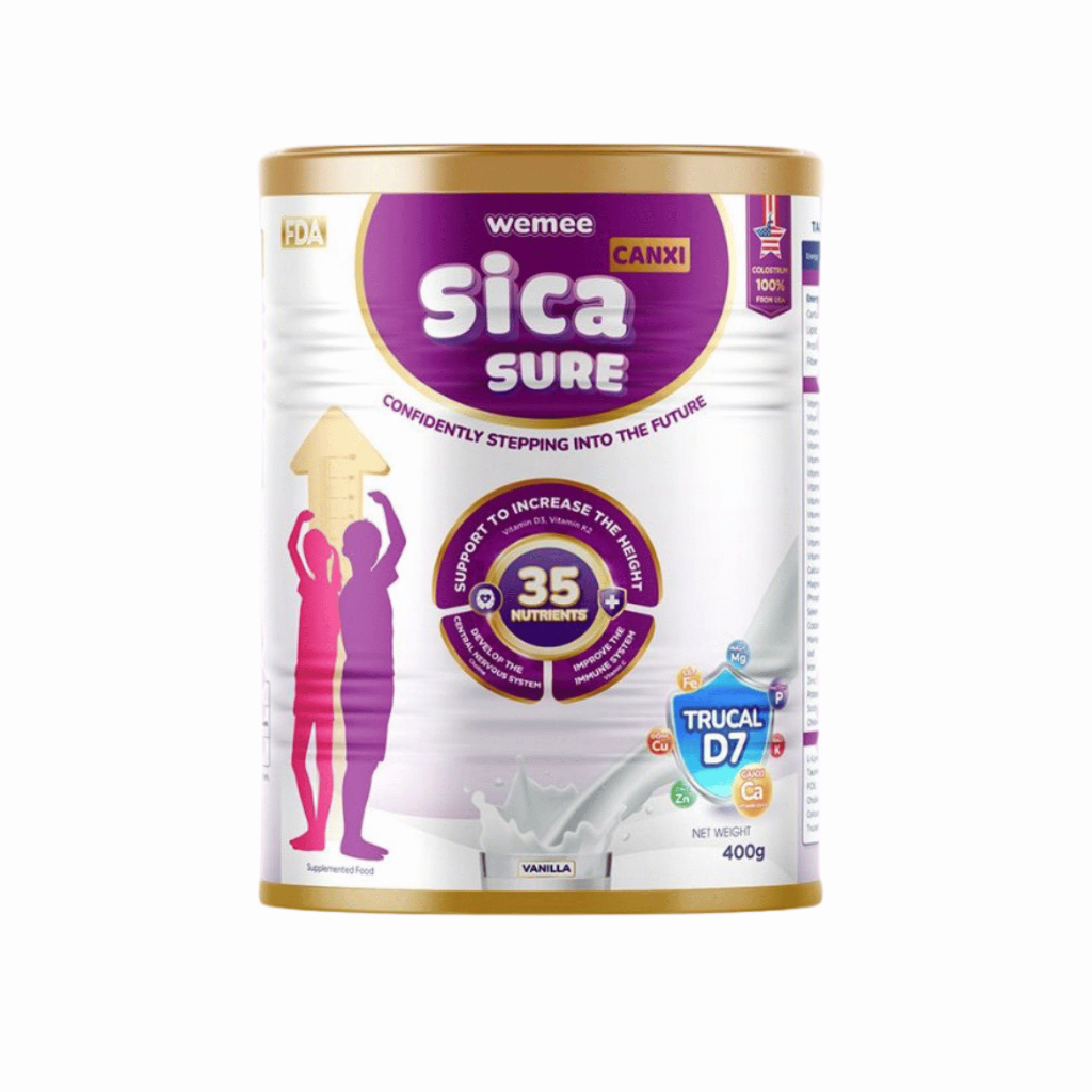 Sica Sure Milk Calcium 400G Increases Height for Children Aged 3 and Up